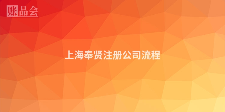 上海奉贤注册公司流程